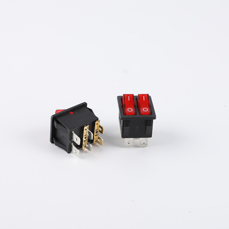 Interruptor basculante doble con conector